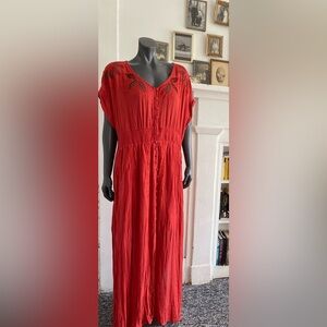 Burnt Orange Davi & Dani Maxi Women's Dress Size 3XL